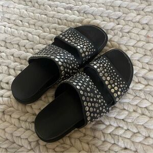 Free People Black Leather Sandals